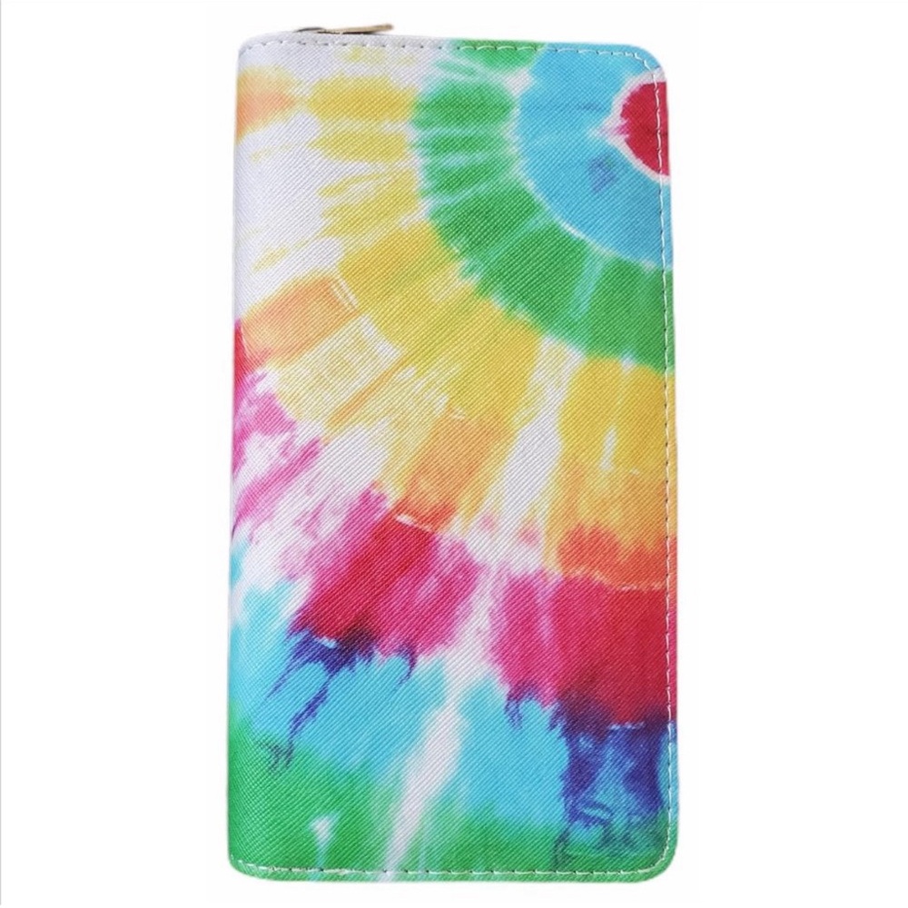 NWT Tie dye rainbow print wallet